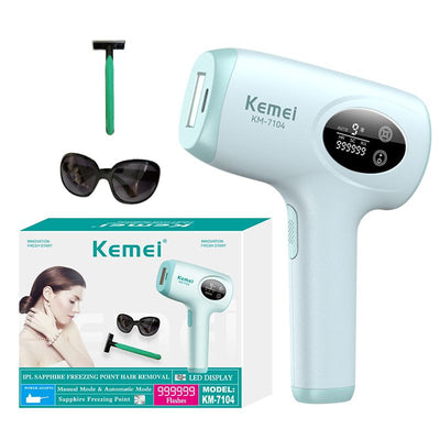 جهاز إزالة الشعر بالليزر Kemei KM 7104 مليون ومضة يدوي وأوتوماتيك