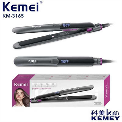 مكواة فرد الشعر Kemei 3165 تسخين سريع ونتائج ناعمة