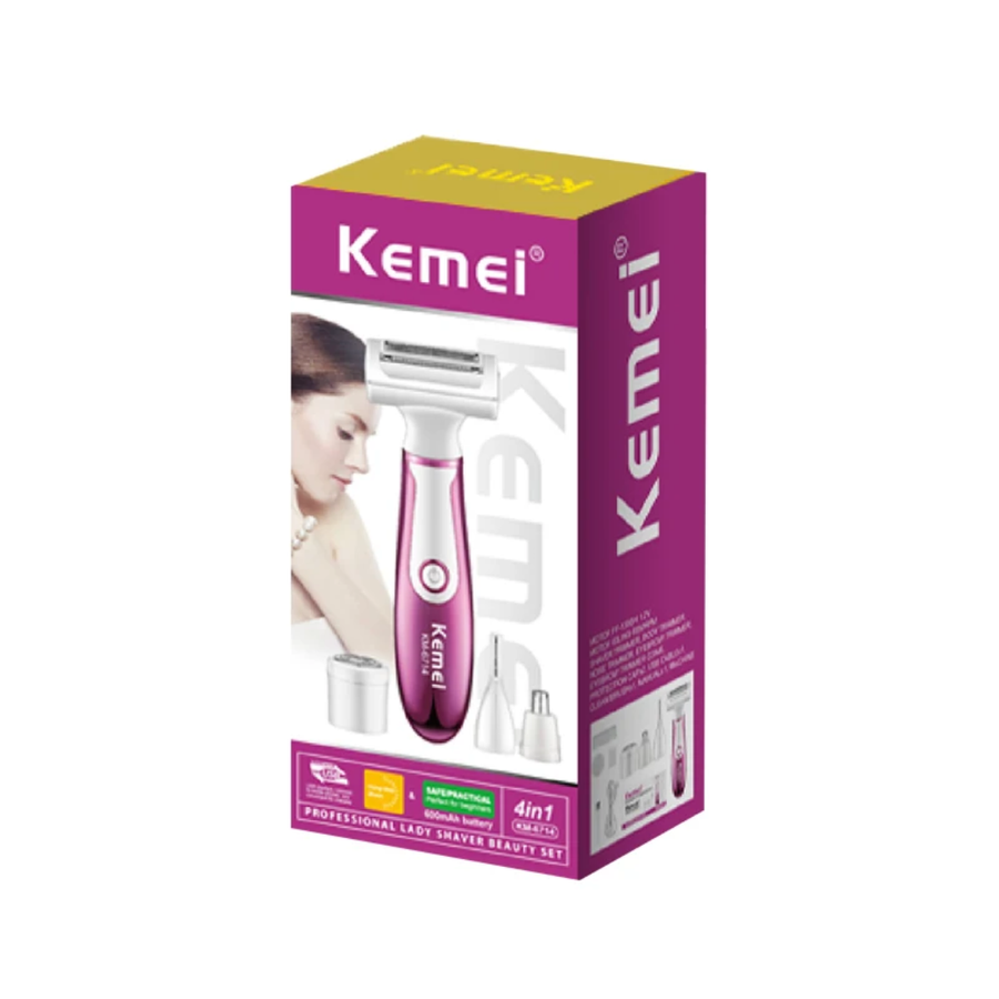ماكينة إزالة الشعر الحريمي كيمي Kemei 6714  دقة ونعومة مثالية