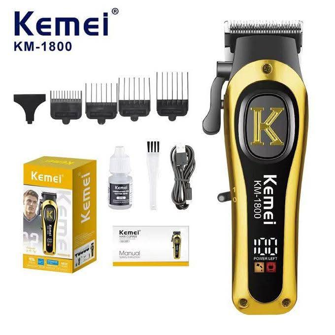ماكينة تحديد وتشذيب كيمي KM-1801 احترافية قابلة للشحن