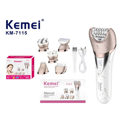 ماكينة إزالة الشعر الحريمي كيمي Kemei 7115  أداء عملي ونتائج ناعمة