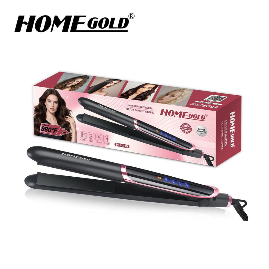 مكواة شعر Home Gold 219  حرارة 750°F لفرد سريع ونتائج ناعمة