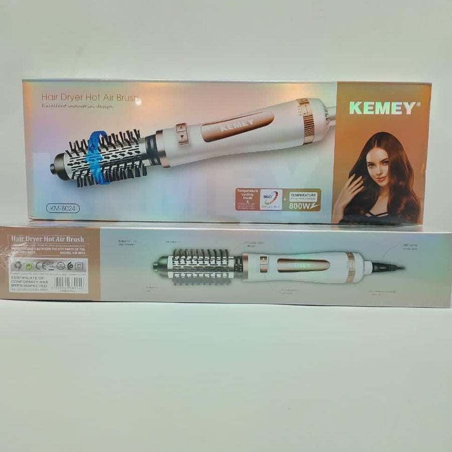 فرشة شعر دوارة كهربائية كيمي Kemei 8024  تجفيف وتصفيف سريع