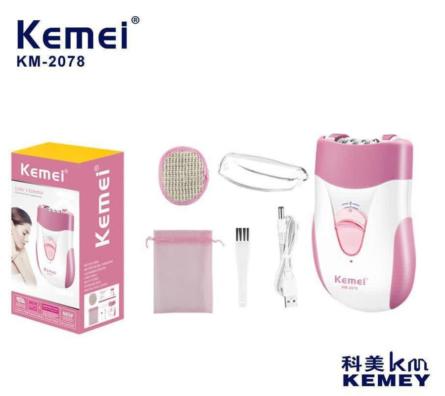 ماكينة إزالة الشعر الحريمي كيمي Kemei 2078  أداء عملي ونتائج ناعمة